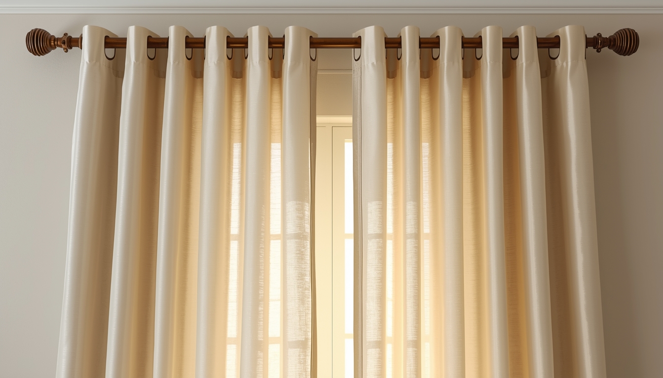 Cortinas de raso elegantes